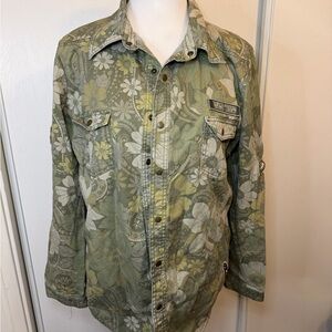 Spell Eden Camo Floral Shirt Jacket